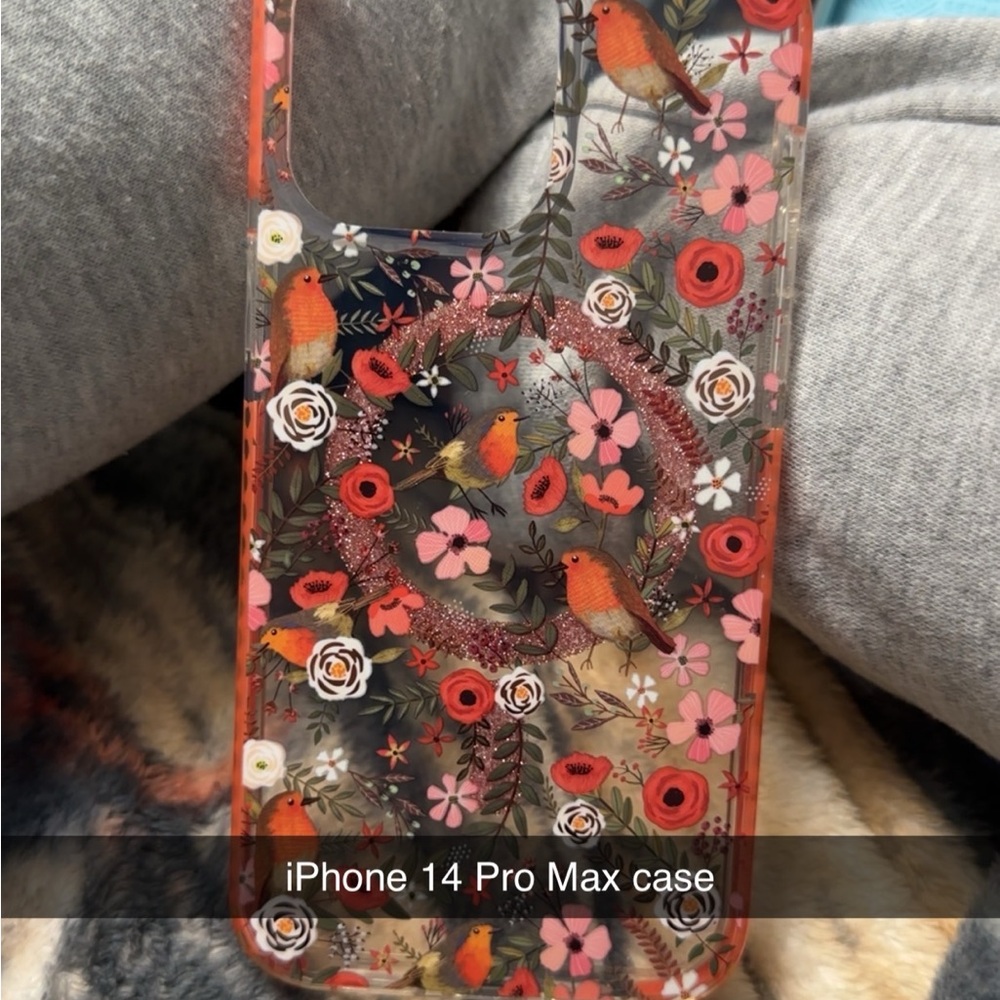 Floral Bird iPhone 14 Pro Max Case - Multicolor